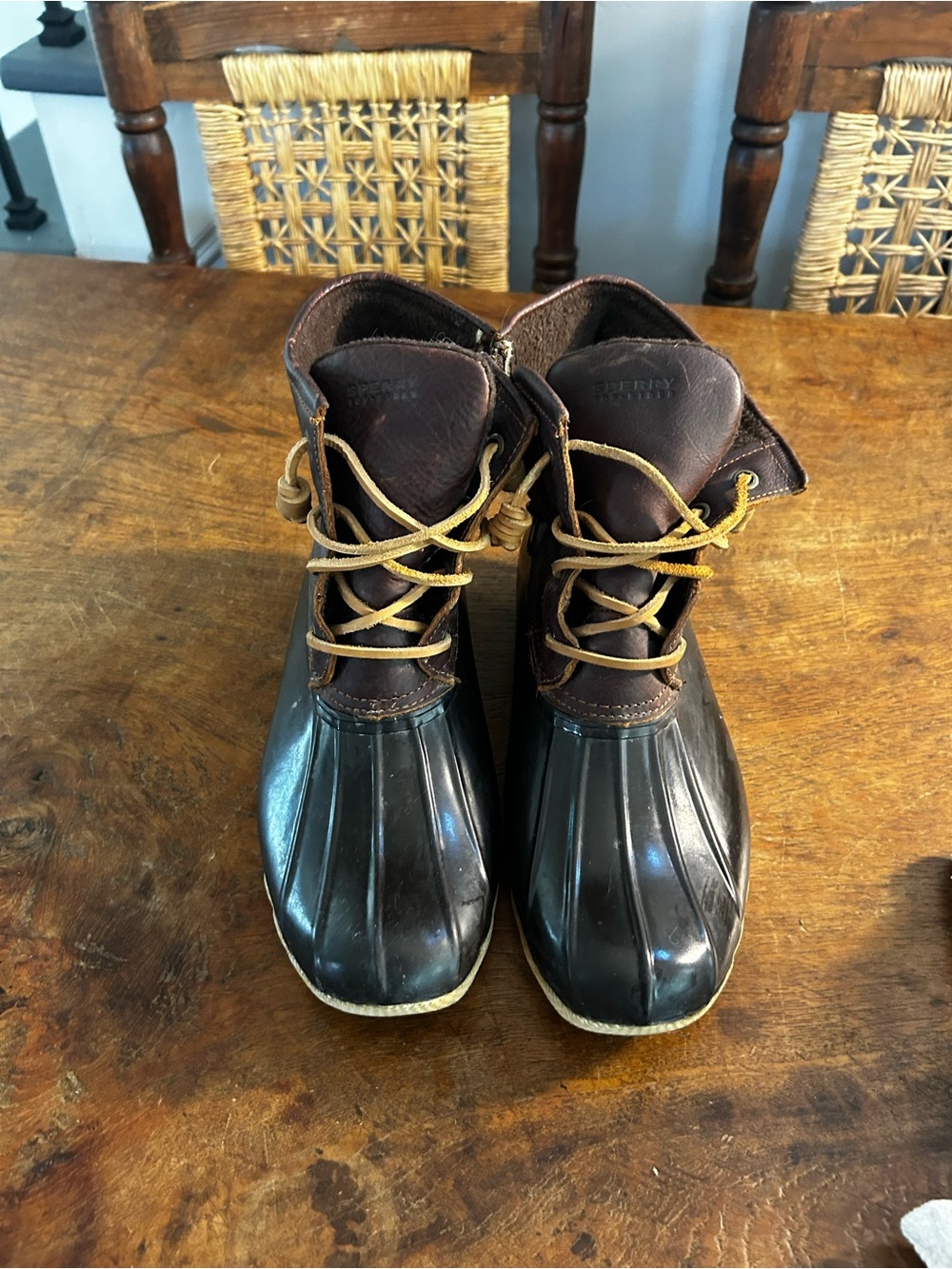Sperry Brown Duck Boots for Women Chocolate Brown Size 10